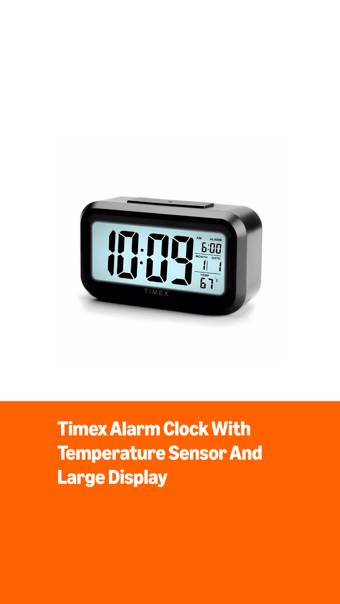 Amazon.com: Timex Alarm Clock with Temperature Sensor and Large